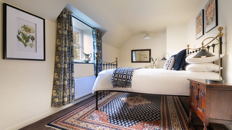 The double bedroom at Glan yr Afon, Gwynedd